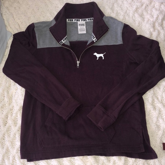 VICTORIA SECRET PINL half zip sweater - Picture 1 of 3